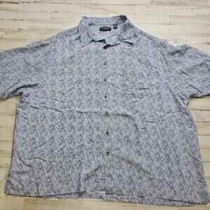 Roundtree & Yorke Mens 4XB Floral Short Sleeve Shirt Modal AOP Vacation Cruise